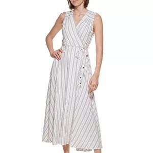 Calvin Klein Striped Maxi Dress